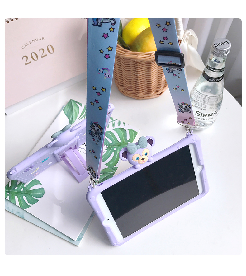 Ốp máy tính bảng bằng silicon mềm hình Duffy màu tím cho iPad 9.7 2018 2017 10.2 7th Pro 9.7 Air 1 2 3/Mini 1 2 3 4 5 | BigBuy360 - bigbuy360.vn