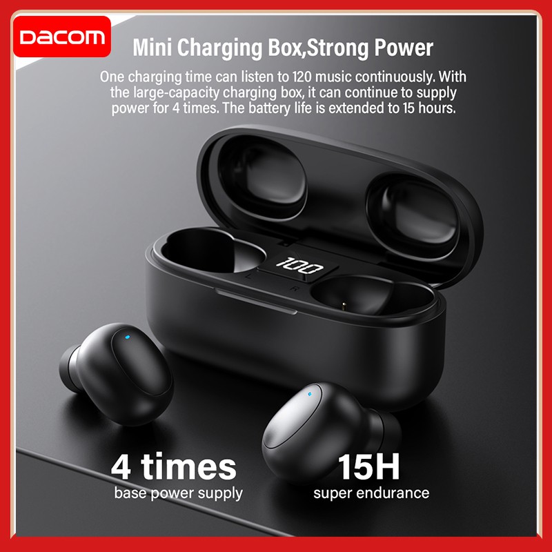 Tai Nghe Bluetooth DACOM ,Công Nghệ 5.0 ,Cảm Biến Tự Động Kết Nối