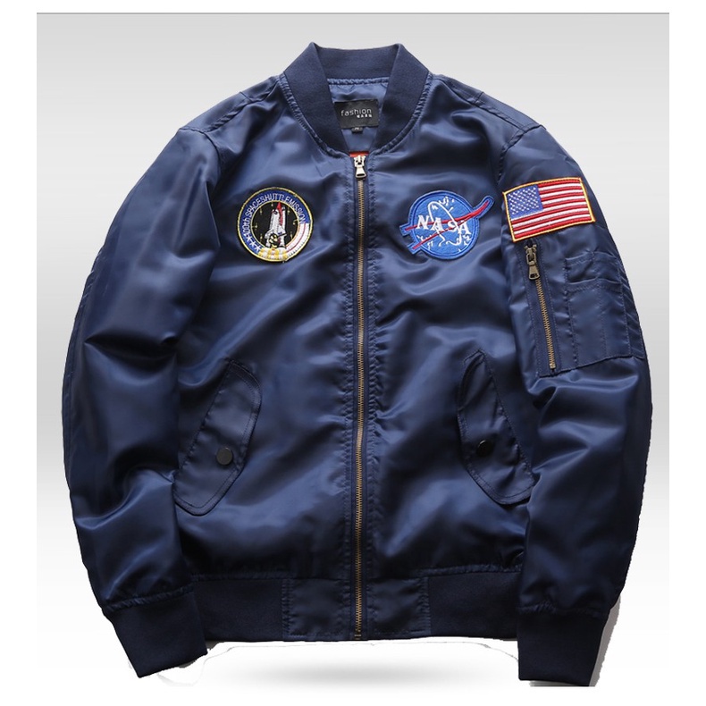 Áo Khoác Bomber NASA Air Force Ma1 Oversize Cá Tính