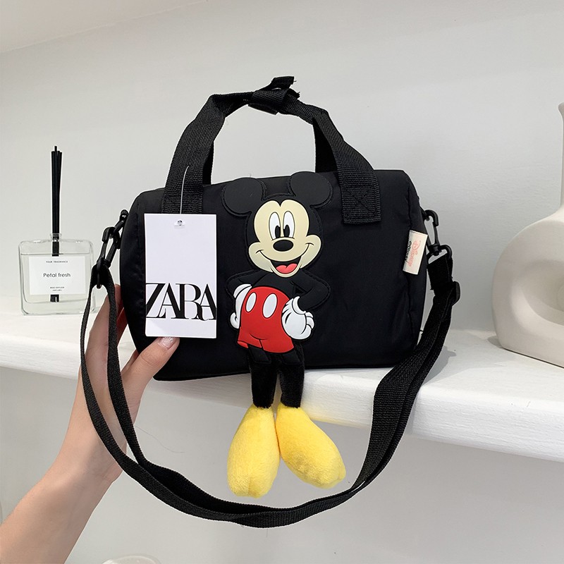 Túi đeo vai vải nylon chống nước họa tiết chuột Mickey thời trang 2021