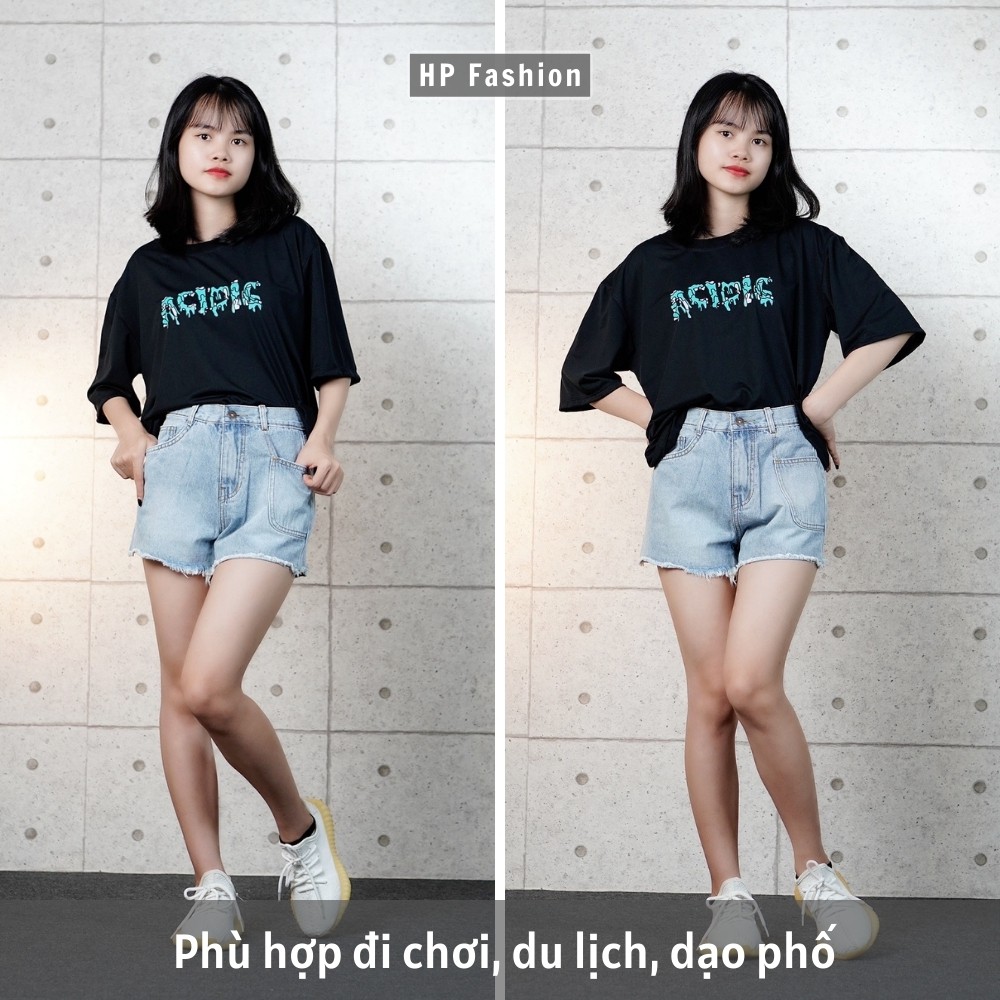 Quần short jean nữ ❤️ Quần đùi nữ lưng cao phối túi lệch cá tính - QJ28