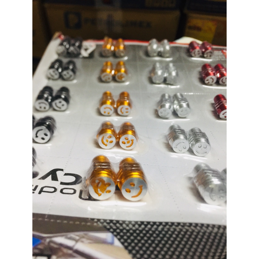 ỐC CHÂN GƯƠNG XE MÁT XE ĐIỆN MẶT CƯỜI CÁC MÀU