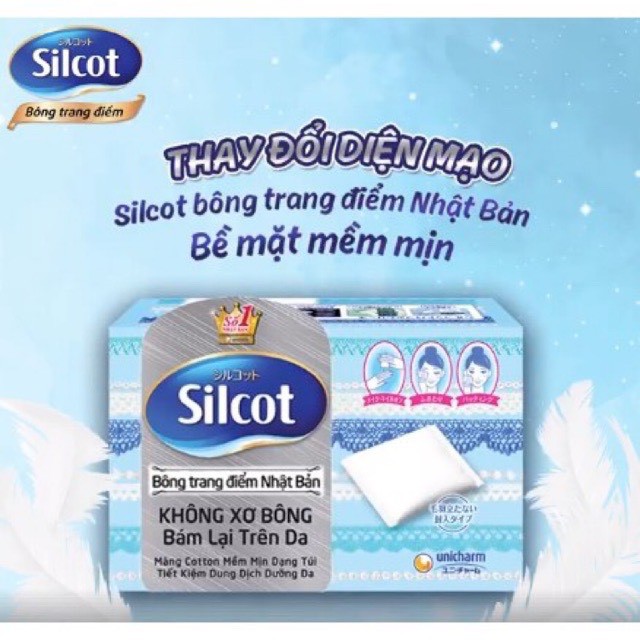 Bông tẩy trang Nhật Bản Silcot (1 hộp x82 miếng)