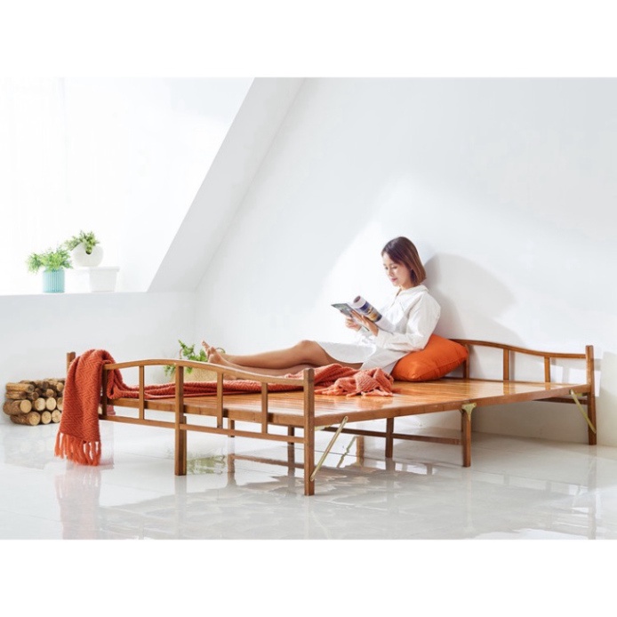 Giường Gấp Gọn Văn Phòng Tre, chõng tre xếp đa năng tiện lợi chung cư bệnh viện. Không mối mọt. Kích thước 100x197cm