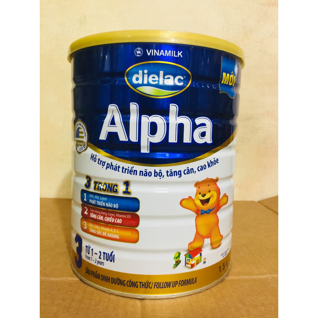 [ Giá Hủy Diệt ] Sữa bột Dielac Alpha 3 lon 1,5kg