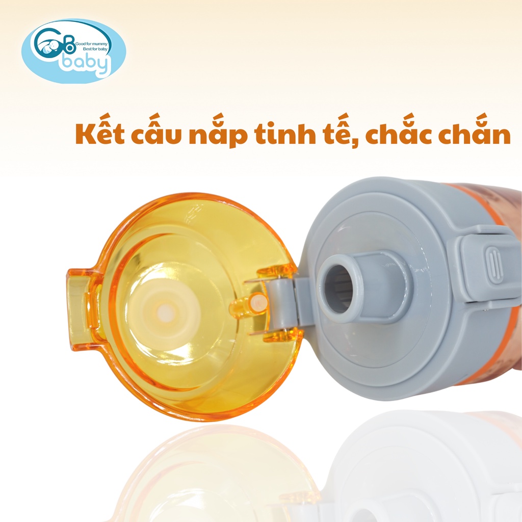 Bình uống nước Tritan GB Baby 480ml dùng đi học đi làm tập thể dục dành cho đối tượng từ 6 tuổi trở lên