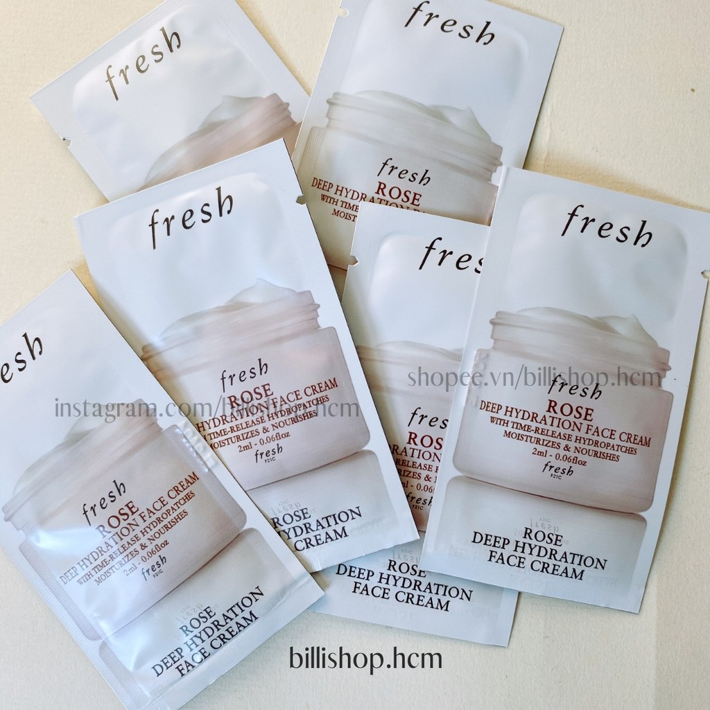 [Sample 2ml]Kem dưỡng ẩm Fresh Rose Deep Hydration Face Cream