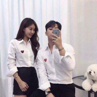Áo sơ mi thêu tim