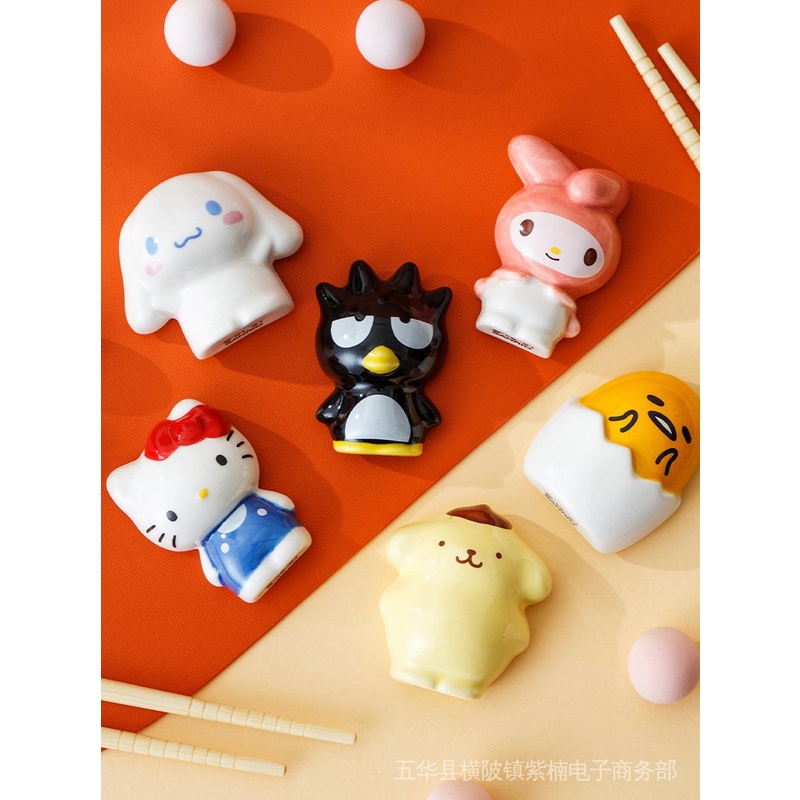 Giá Gác Đũa Hình HELLO KITTY Bằng Gốm Phong Cách Nhật Bản