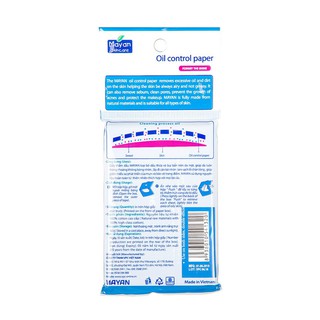Giấy thấm dầu Mayan Hàn Quốc 100 Tờ/Gói