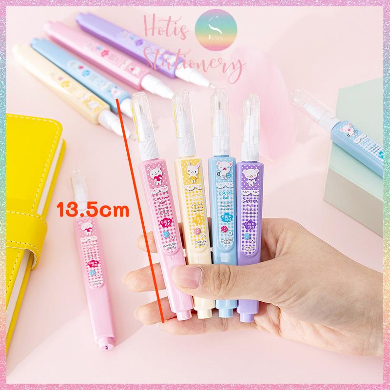 [HOTIS] Bút xóa nước cute Cotton Doll 4 màu dễ thương, nhanh chóng, tiện lợi