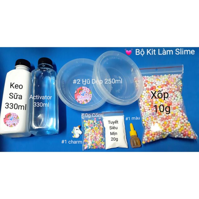 [ 69k ] Bộ Kit Làm Slime Cơ Bản