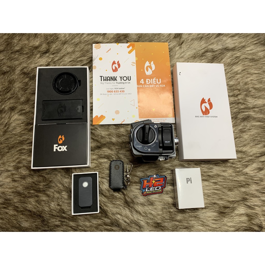 |COMBO| Full bộ khóa Smart key Fox Pitech - Núm zin Honda SH - H2LED