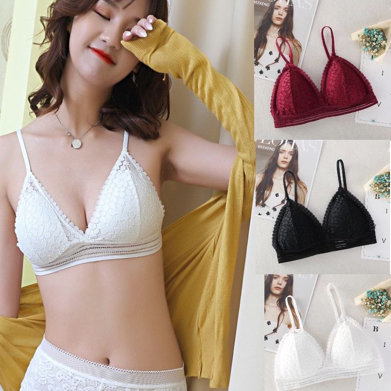 ÁO BRA REN HOA - BRA NỮ MÚT MỎNG -ÁO NGỰC KHÔNG GỌNG SEXY B7313