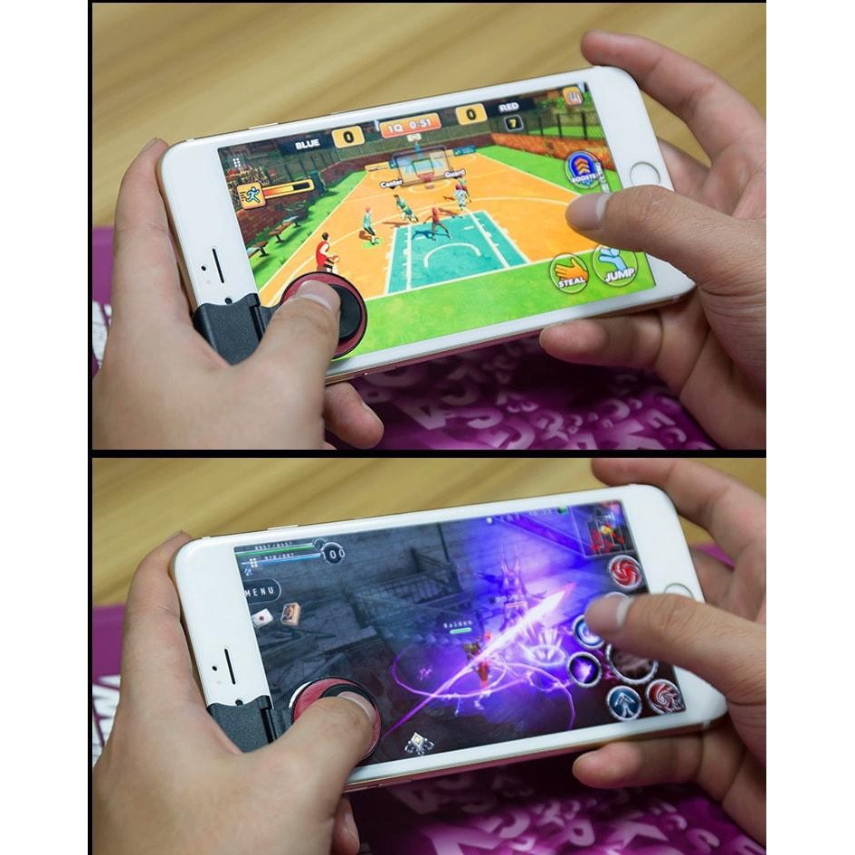 Nút bấm chơi Game Mobile Joystick đế kẹp Joystick A9 nút bấm chơi game mới chuyên cho Ipad kèm hộp tặng Iring Phặn Phặn