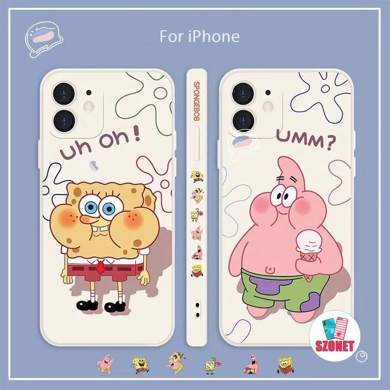 Ốp Điện Thoại TPU Mềm Chống Sốc In Hình SpongeBob Hoạt Hình Cho iPhone 14 13 12 11 Pro MAX X XR XS MAX 8 7 6 6s Plus SE 2020