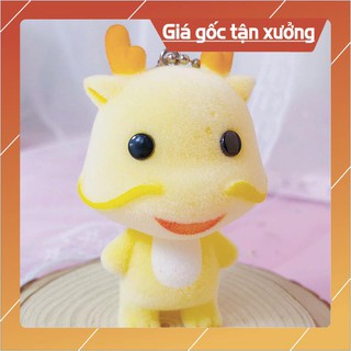 móc khóa 12 con giáp bọc nhung