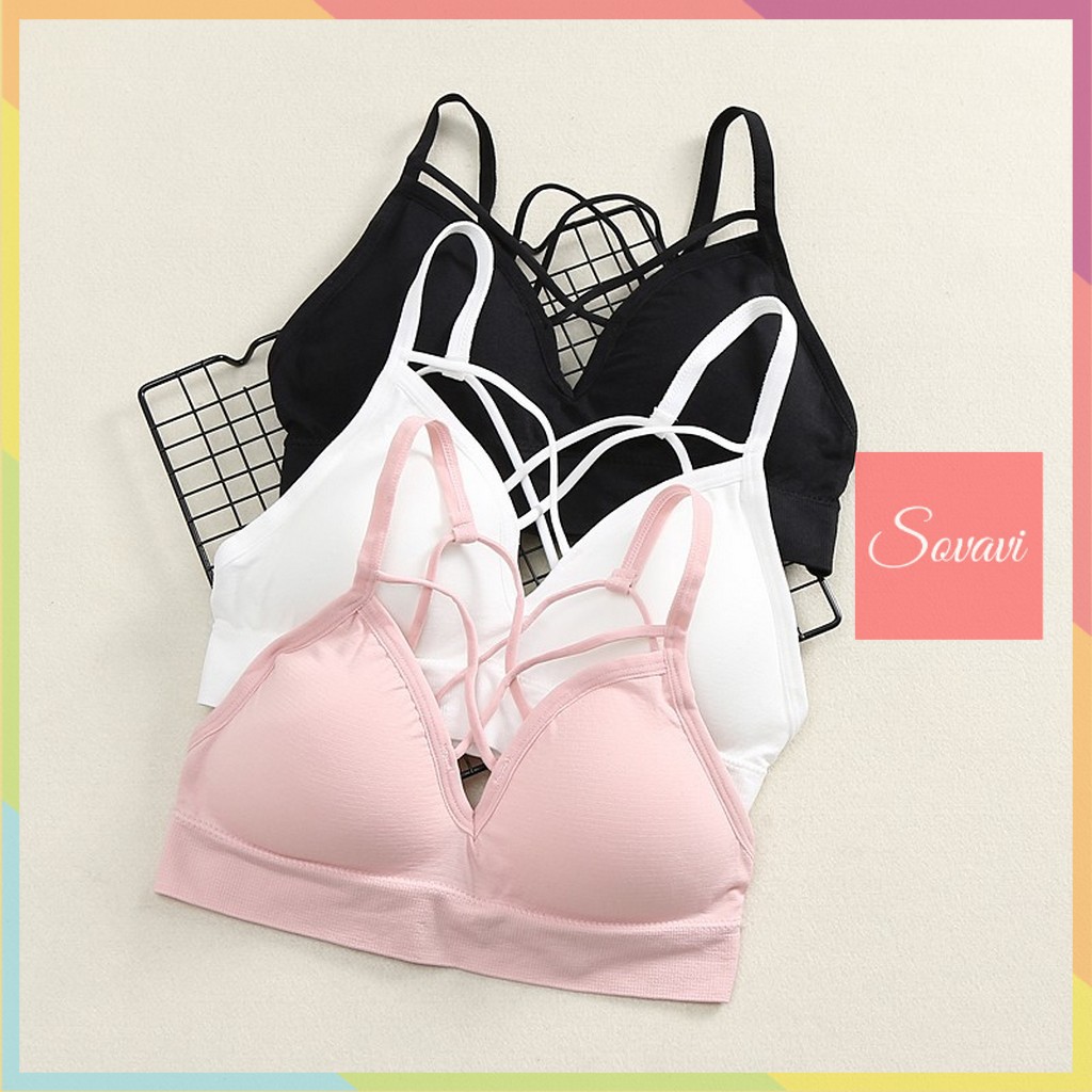 Áo bra thiết kế dây trước và sau cá tính AL020