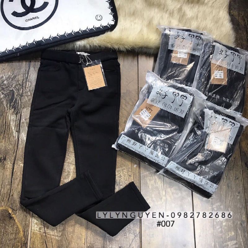 Quần legging chữ R lót nỉ hàng QCL1