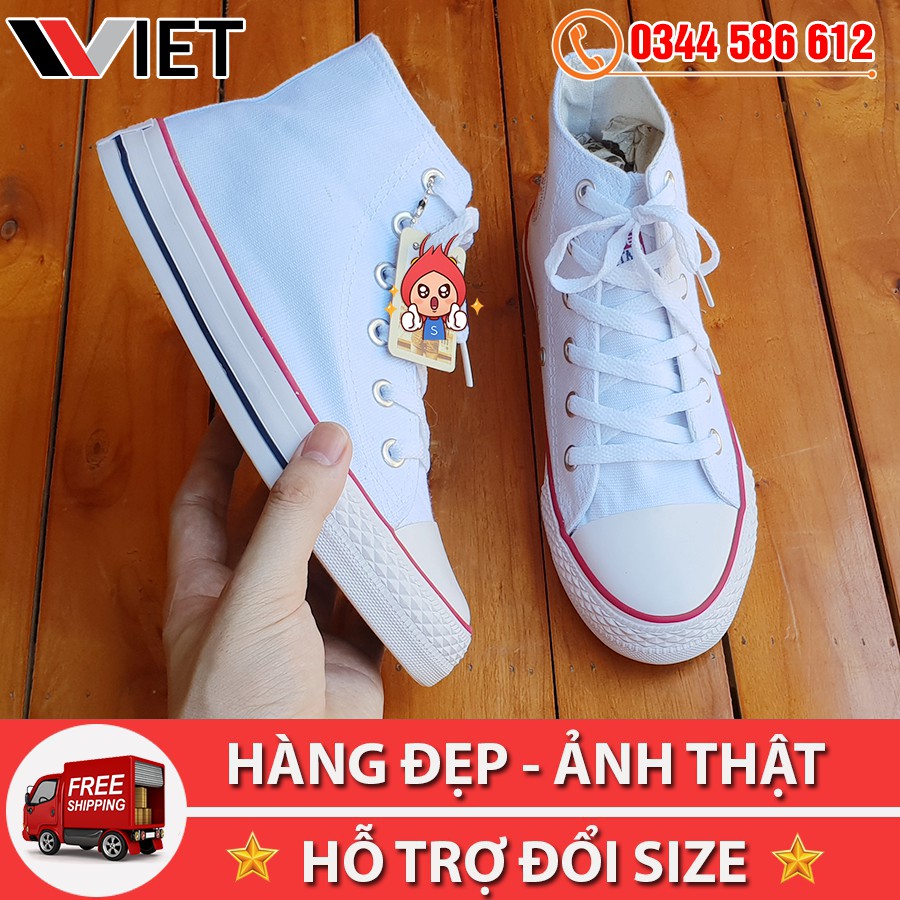 Giày Thể Thao CV Classic Trắng Cao Cổ Cao Cấp