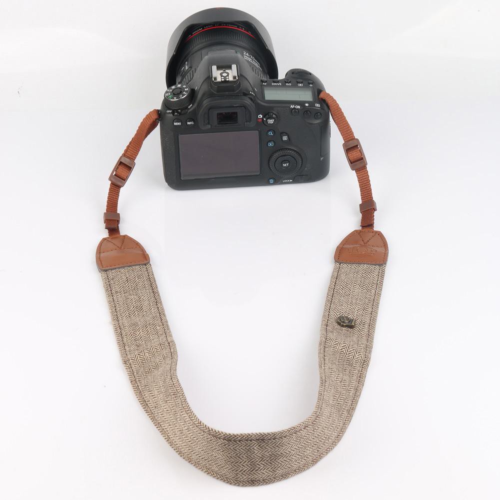 Dây đeo cổ giữ máy ảnh phong cách vintage thích hợp cho camera Sony Nikon Canon Olympus DSLR