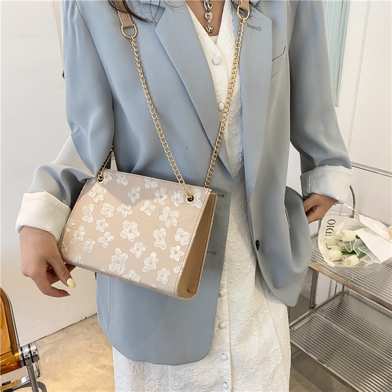 Túi Đeo Vai / Kẹp Nách Dáng Vuông Nhỏ In Họa Tiết Thời Trang Sang Trọng Cho Nữ