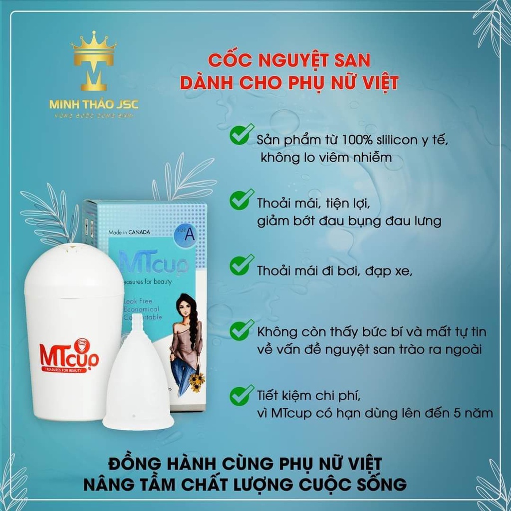 [TẶNG GIÁ DÙNG THỬ] Cốc Nguyệt San MTCUP Canada, Thay Thế Băng Vệ Sinh, Sillicon Y Tế Kháng Khuẩn, Nước rửa cốc - Amilo