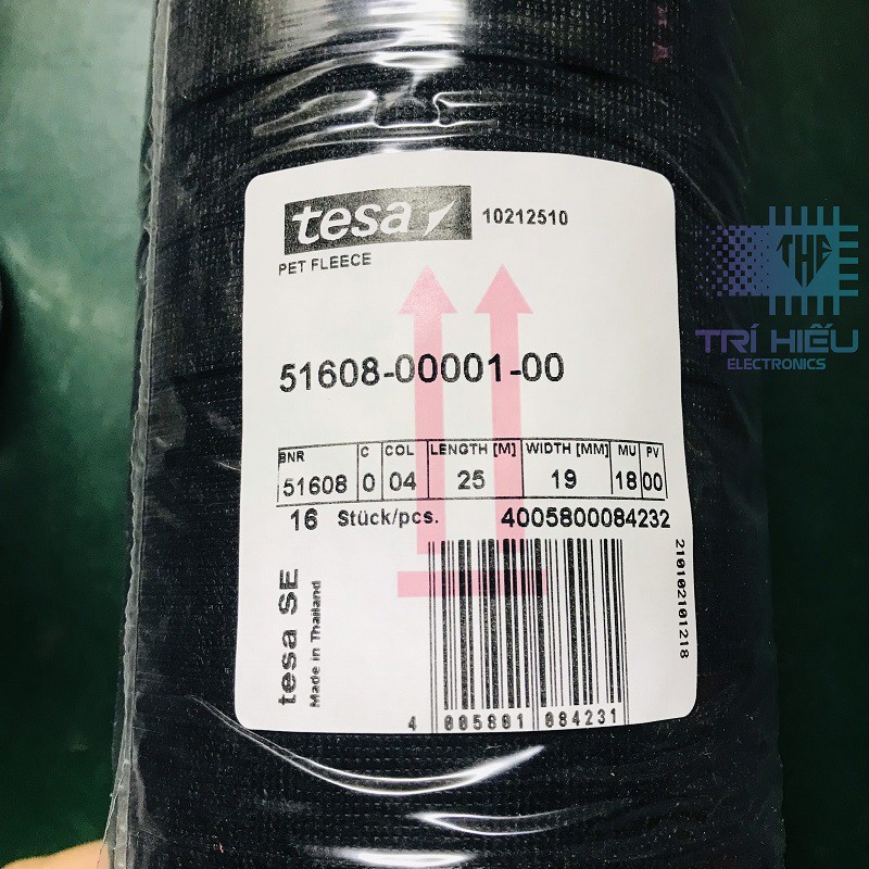 Băng dính vải nỉ TESA Thái Lan chịu nhiệt 19mm x 25m