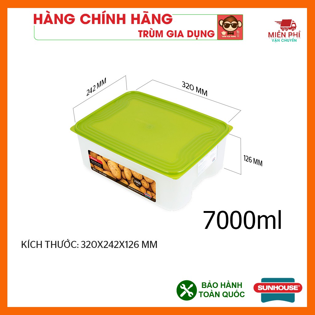 Hộp bảo quản thực phẩm khô SUNHOUSE BioZone,hộp đựng thức ăn SUNHOUSE, 400ML, 500ML,800ML, 1100ML, 2700ML, 7000ML