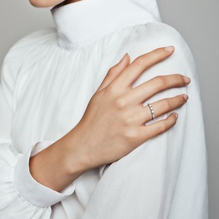 White & Blue Stripes Ring