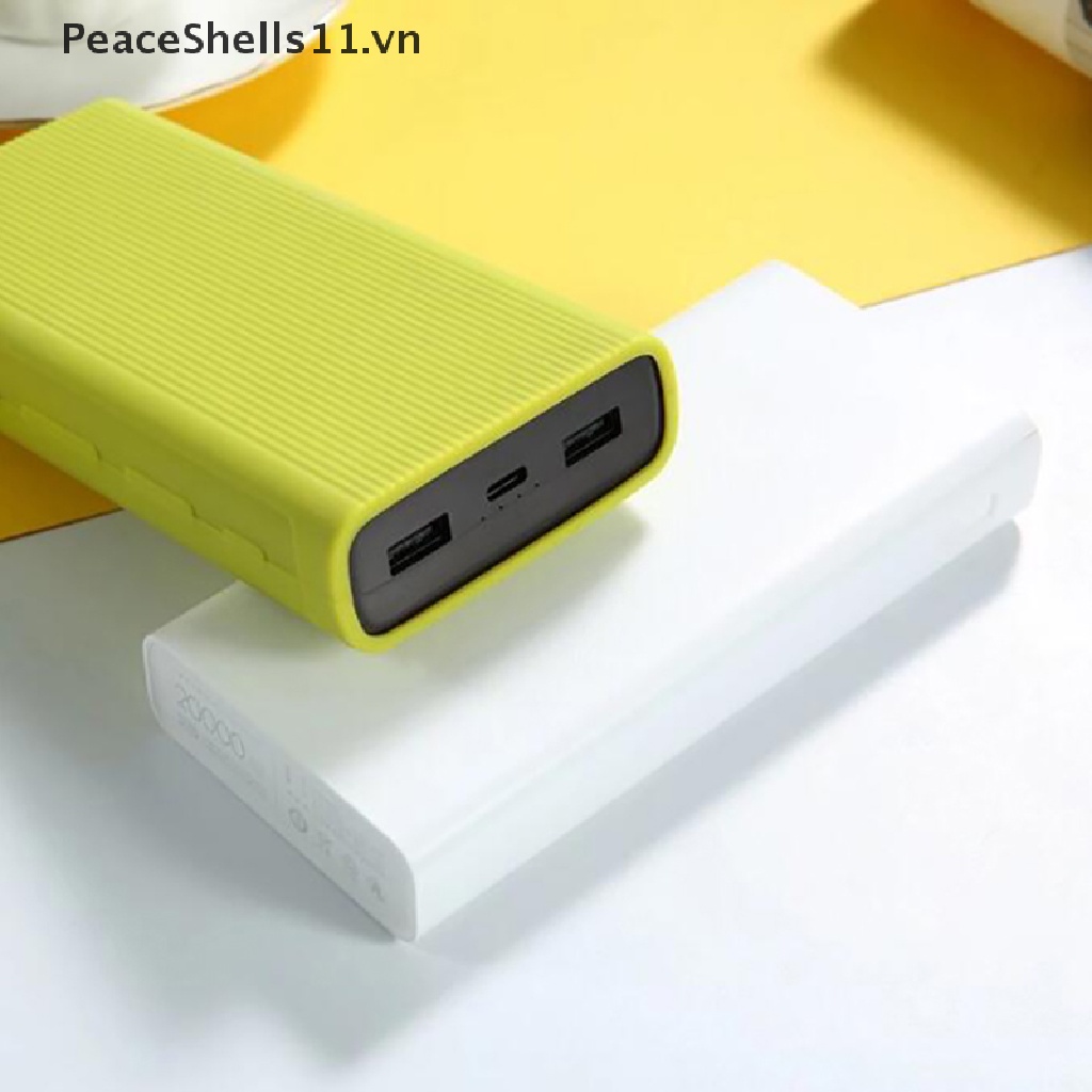 【PeaceShells】 1Pc 20000MAh Power Bank Silicone Protector Cover Dual USB Shell Protector Cover .