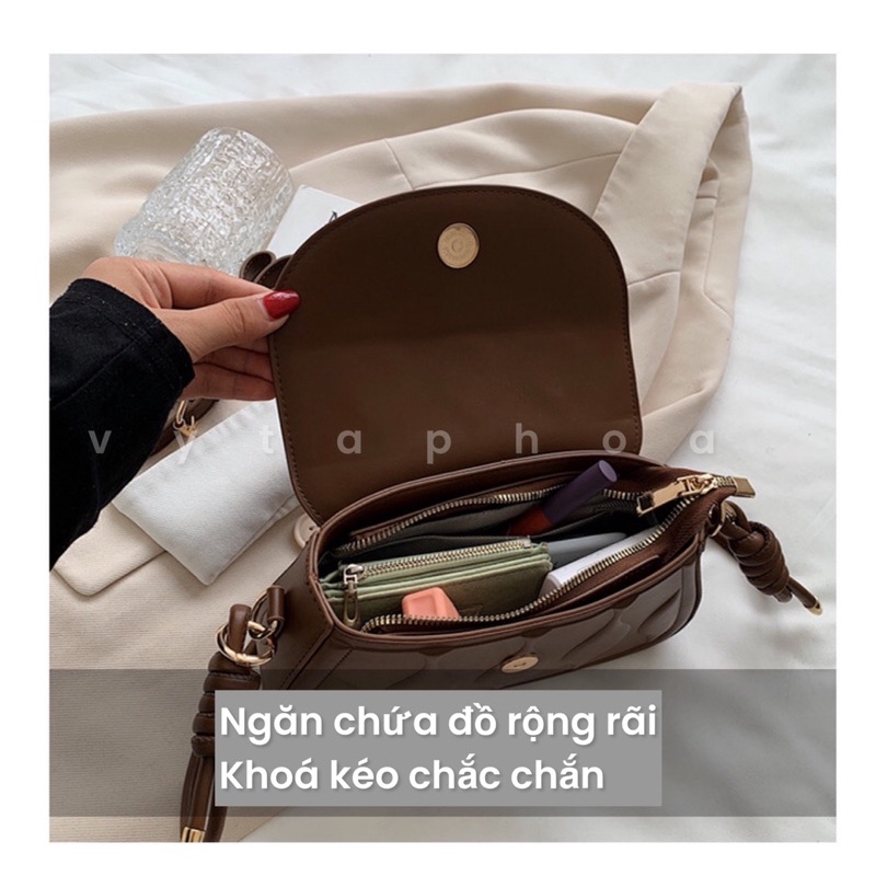 Túi Đeo Chéo Nữ Hình Thang 🍈 Túi Đeo Vai Nữ Bằng Da PU cao cấp SẴN