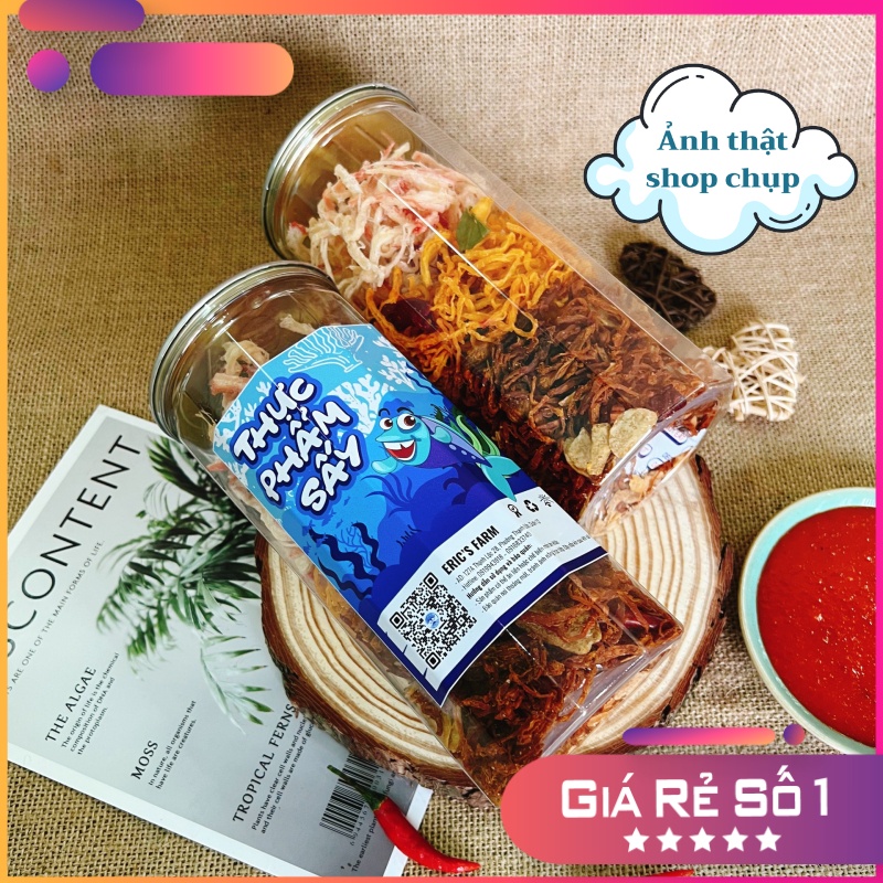 Khô mix 3 vị  300g Eric's Food, ăn vặt Sài Gòn siêu ngon, giá rẻ