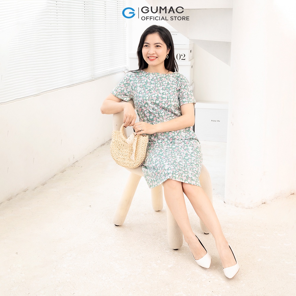 [Mã WABRGUM giảm 10% tối đa 30K đơn 99K] Đầm nữ suông buộc dây thời trang GUMAC DC04052 | BigBuy360 - bigbuy360.vn