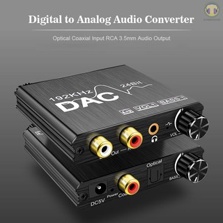 Bộ Chuyển Đổi Âm Thanh Kỹ Thuật Số Sang Analog 192khz 24bit Đầu Ra Rca 3.5mm