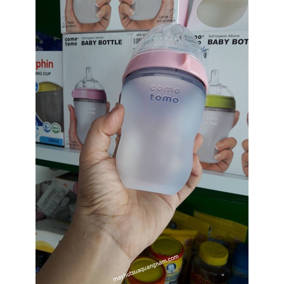 [DEAL SỐC] Bình sữa CMTM Mỹ 250ml - Bình silicon siêu mềm, chuyên dành cho bé lười ti bình - Giá rẻ vô địch