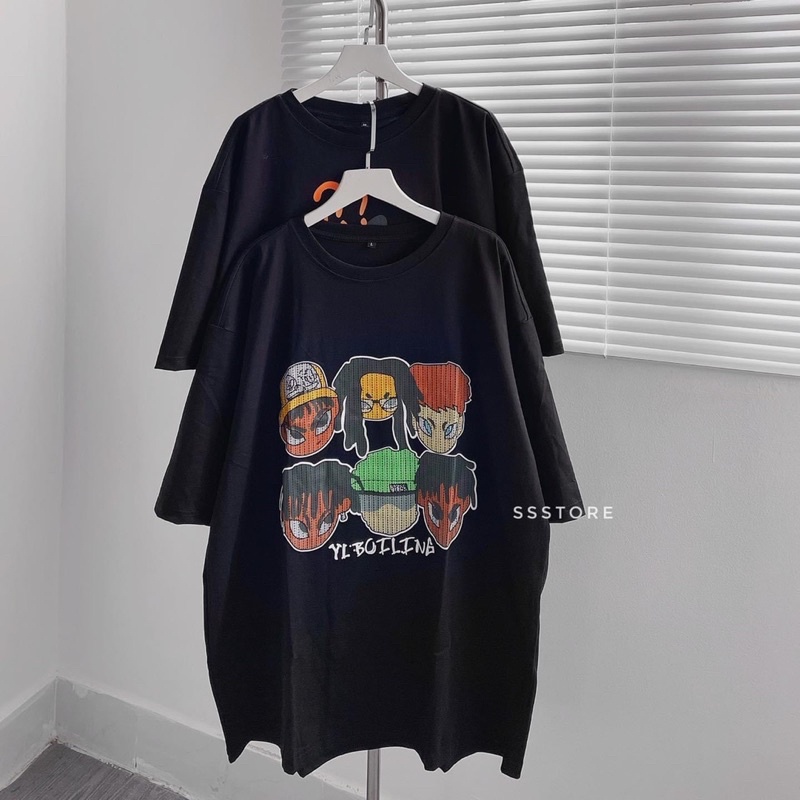 Áo phông 6 hình đầu cậu bé chữ nhật TTA977