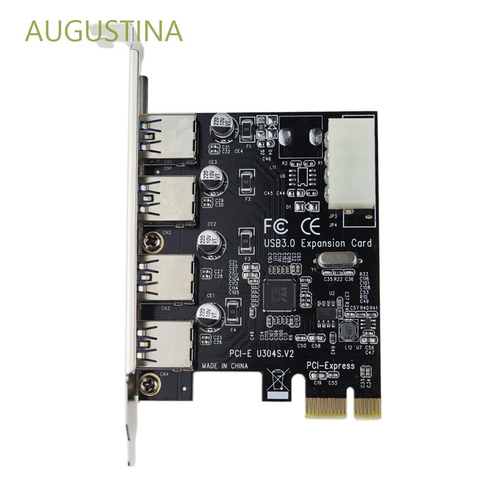 AUGUSTINA PC Add On Cards Computer Adapter Controller Card High Speed PCI-E Durable 4 Port PCI Express PCI-E to USB USB HUB