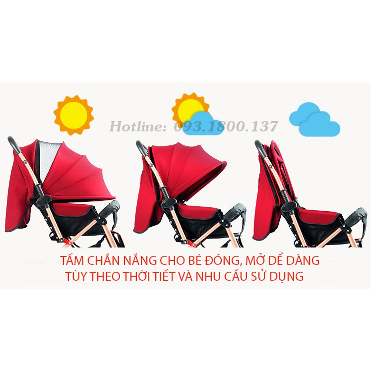 [Mã 267FMCGSALE giảm 8% đơn 500K] Xe đẩy cho bé BBaby 602 - Xe đẩy trẻ em 2 chiều - có thể gấp gọn