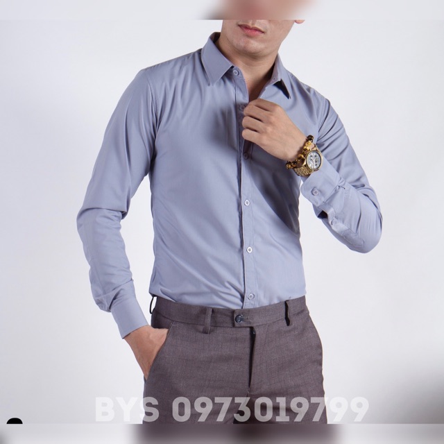 Sơ Mi Nam Dài Tay Màu Trăng chất lụa thái mịn mềm không nhăn đường chỉ may kĩ càng | BigBuy360 - bigbuy360.vn