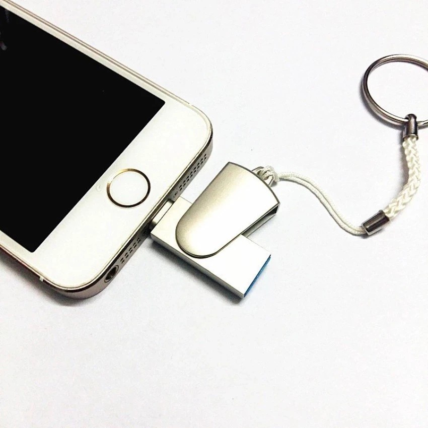 Metal OTG Usb Flash Drive Memory Stick Pen Drive For iPhone Computer Storage