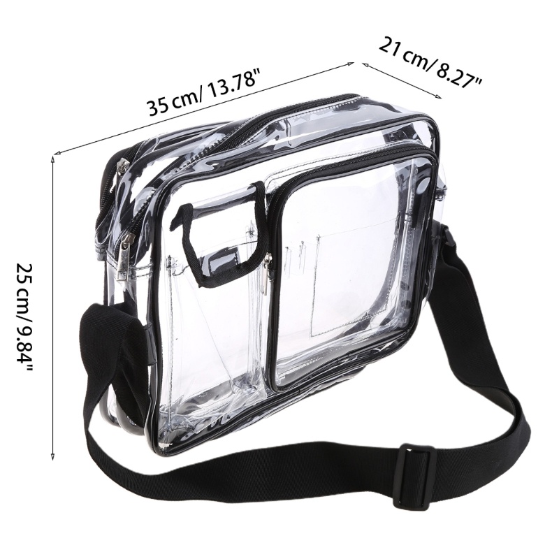 Seng Túi Đeo Chéo Bằng PVC Trong Suốt Chống Tĩnh Điện 14 Inch Đựng Máy Tính / Kỹ Sư Bán Dẫn Vệ Sinh
