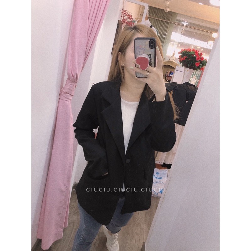 Khoác Vest Blazer 2 Lớp Túi Đắp Có Size 2Màu( SẴN/ẢNH THẬT)