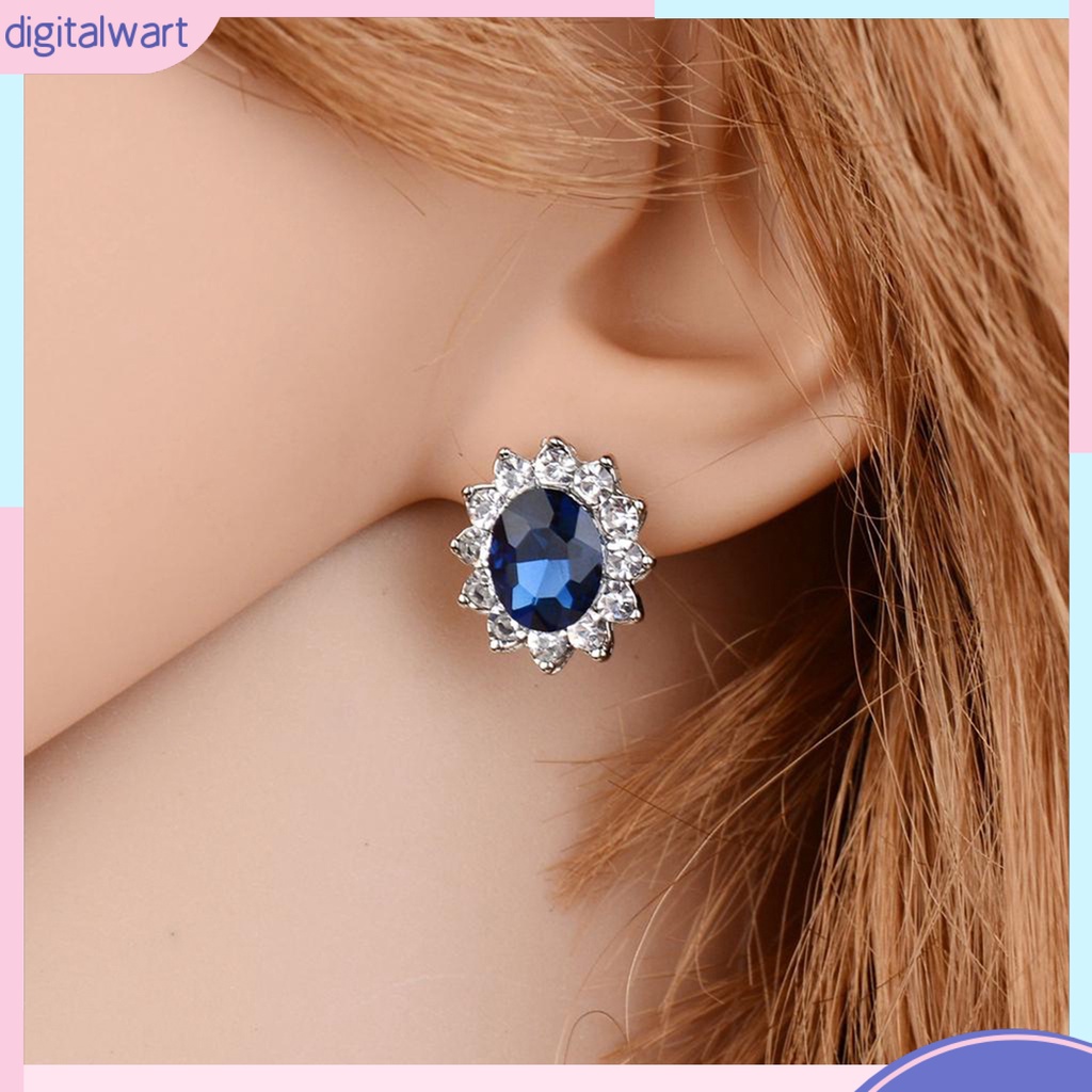 Bộ Nữ Trang Dây Chuyền Bông Tai đá kim cương nhân tạo thời trang