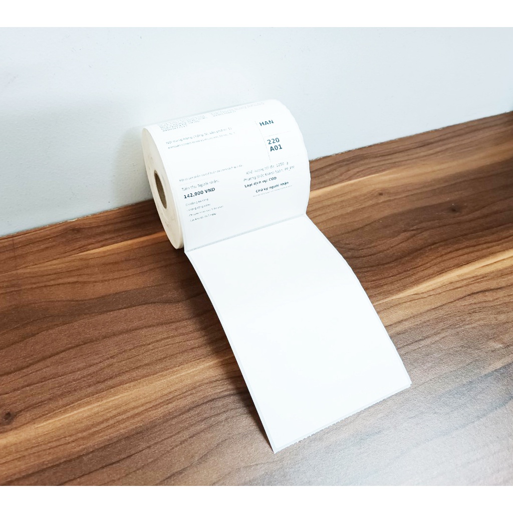 Giấy In Nhiệt Tự Dính Khổ A6 100x150 mm Cuộn 330 Tem  In Đơn Bill Viettel, In Đơn TMĐT, tiktok shop in nhãn phụ