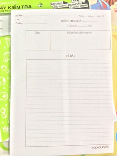 COMBO 5 tệp giấy kiểm tra kẻ ngang campus có chấm ( 25 tờ đôi /1 tập)