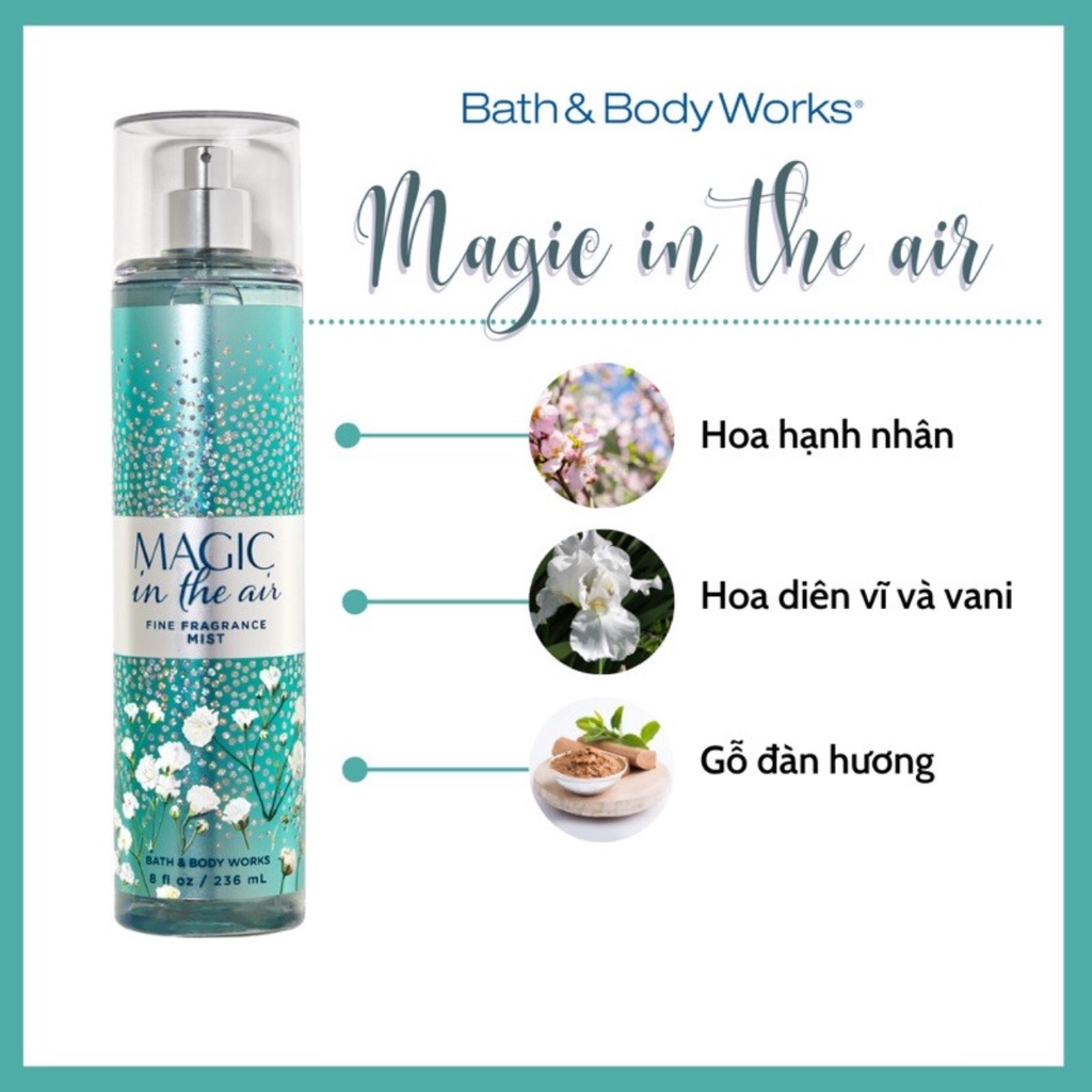 Xịt thơm Bath and Body Works Magic In The Air 30ml/50ml/100ml ᴘʜᴀɴᴅɪᴇᴍᴍʏ997 Ⓡ | WebRaoVat - webraovat.net.vn