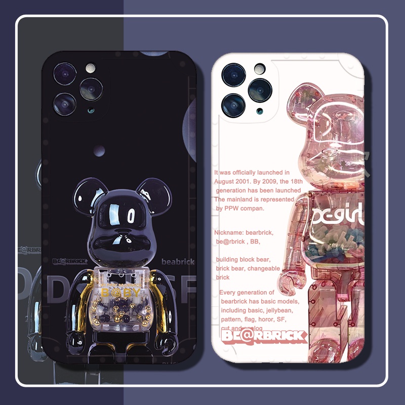 Ốp Điện Thoại Chống Sốc In Hình Gấu Hoạt Hình Cho iPhone 7 8 Plus 11 12 13 Pro Max Xr X Xs Max