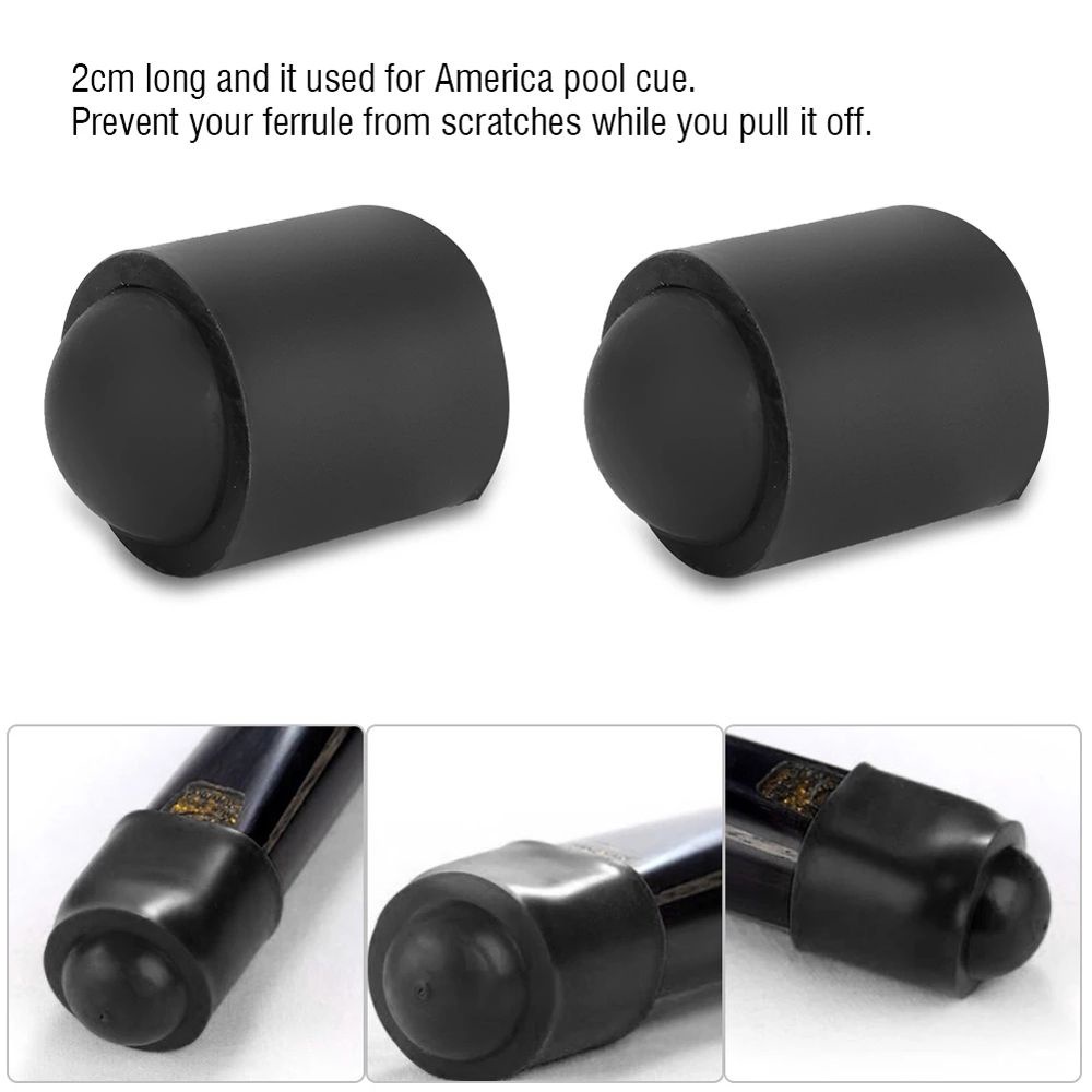 Vỏ bọc đầu cơ bida bằng cao su chống sốc màu đen AARON1