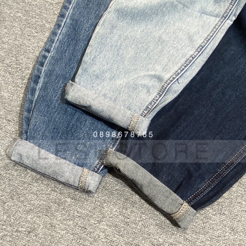 ẢNH TỰ CHỤP Quần Momjeans trơn không co giãn